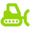 Green icon of tractor o represent link to Lot Clearing Services.
